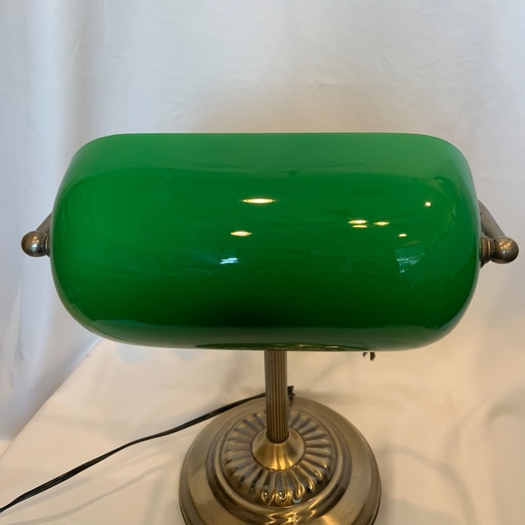RARE Vintage Green Bay Packers 'G' Logo NFL Bankers Desk Lamp Tested & Working - Picture 10 of 16
